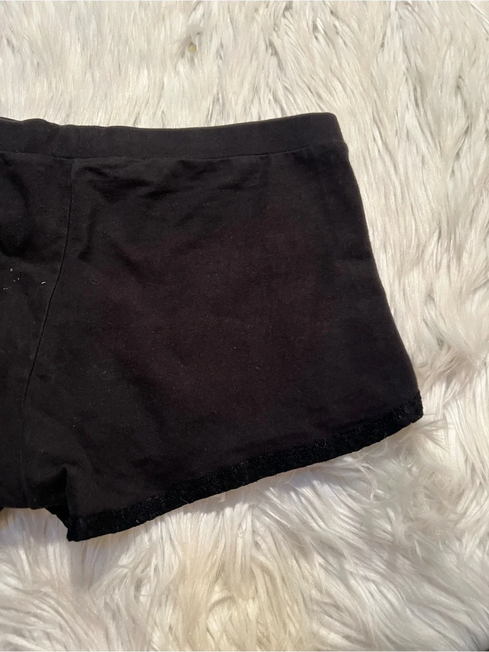Victoria's Secret Womens Size Small Pajama Shorts Sweatshorts Black Crochet Lace